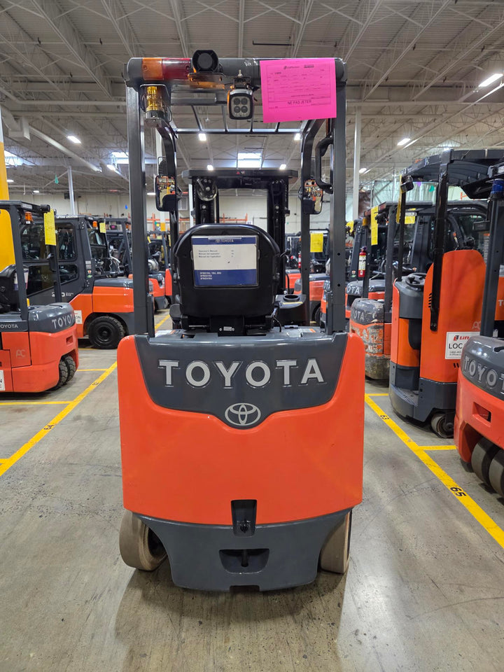 Used forklift for sale in Lachine | 2018 TOYOTA 4,000 LB Electric Cushion Forklift | Model: 8FBCU20