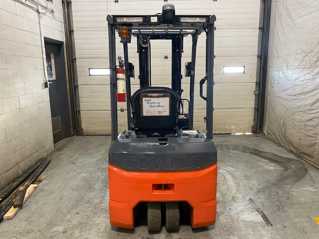 Used forklift for sale in Barrie | 2021 TOYOTA 3,500 LB 3-Wheel Electric Forklift | Model: 8FBE18U