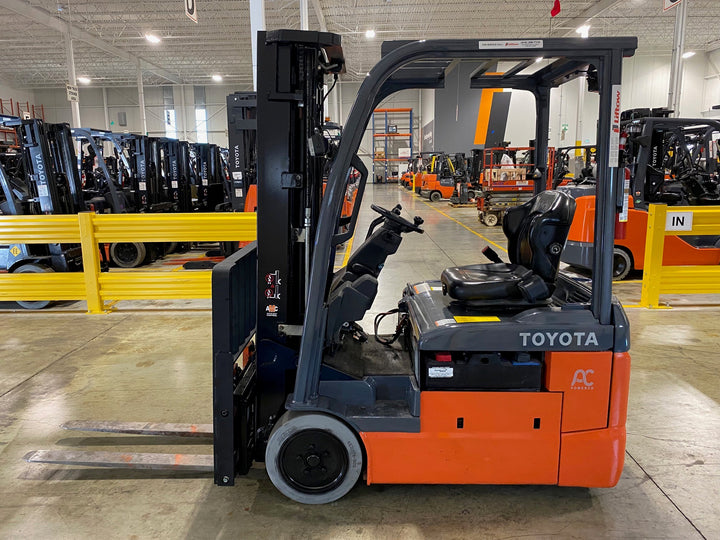 Used forklift for sale in Vaughan | 2021 TOYOTA 3000 LB 3-Wheel Electric Forklift | Model: 8FBE15U