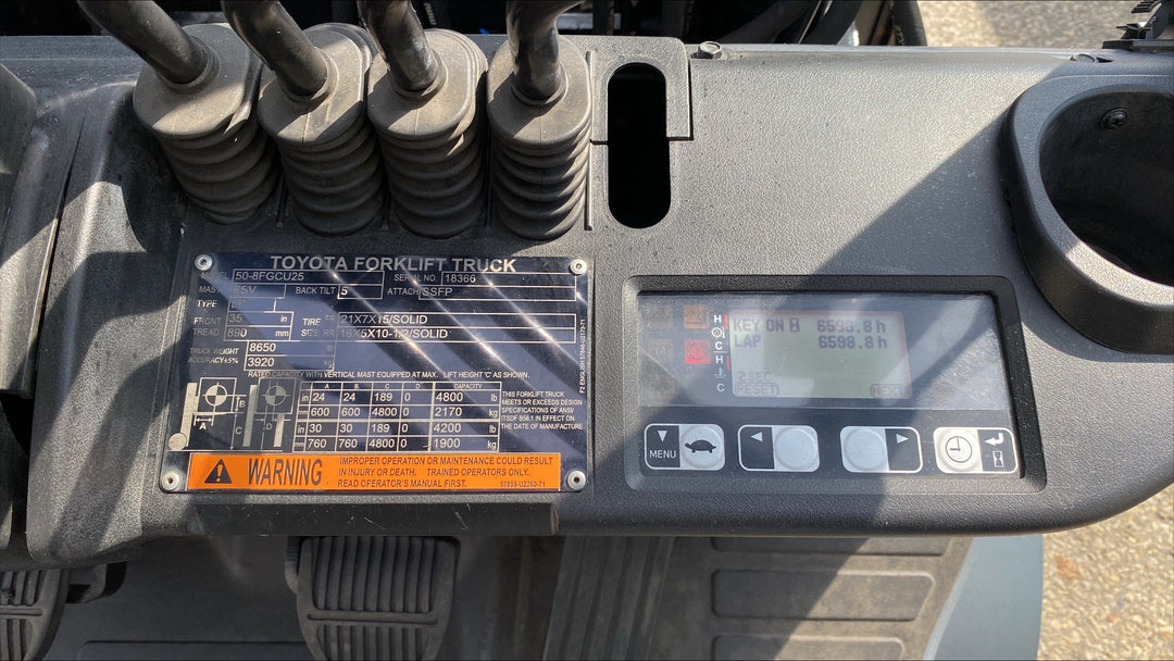 Used forklift for sale in Kitchener | 2023 TOYOTA 5,000 LB IC Cushion Forklift | Model: 50-8FGCU25