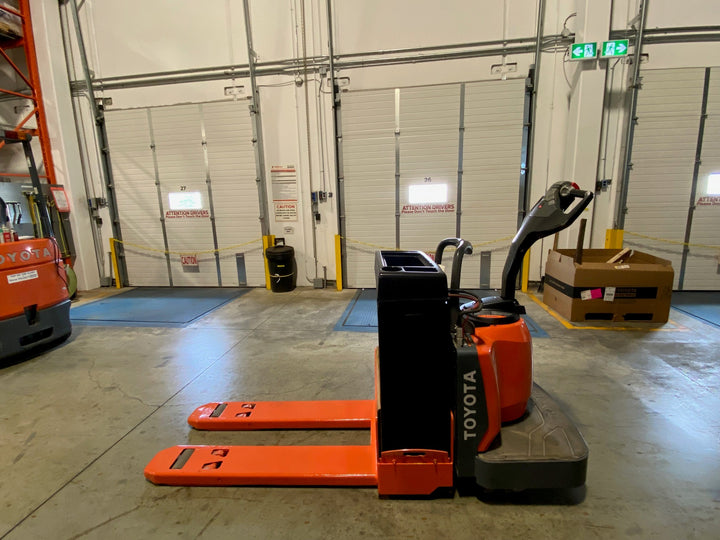 Used forklift for sale in Ajax | 2016 TOYOTA 6,000 LB Electric Walkie Rider Pallet Truck | Model: 8HBE30