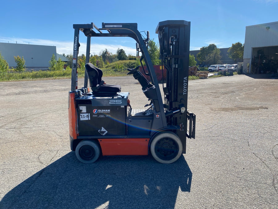 Used forklift for sale in Kitchener | 2018 TOYOTA 5,000 LB Electric Cushion Forklift | Model: 8FBCU25