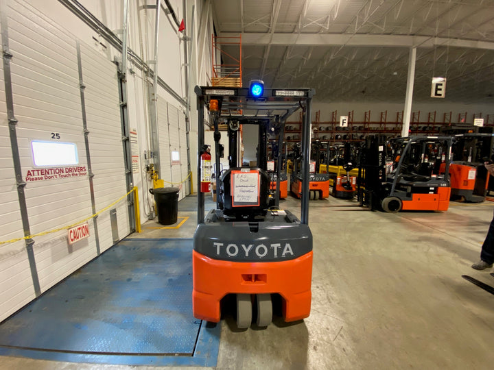 Used forklift for sale in Kitchener | 2022 TOYOTA 3,500 LB 3-Wheel Electric Forklift Longbox | Model: 8FBEH18U