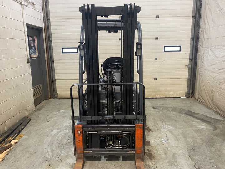 Used forklift for sale in Barrie | 2021 TOYOTA 3,500 LB 3-Wheel Electric Forklift | Model: 8FBE18U
