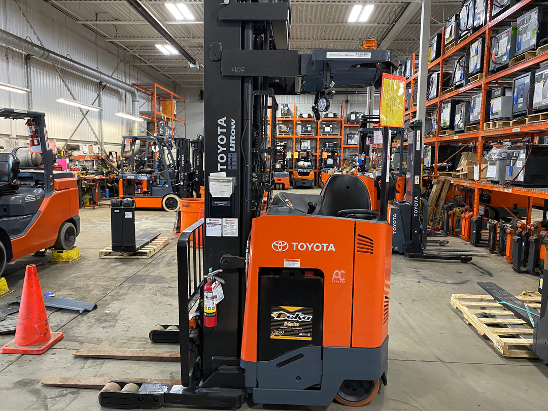 Used forklift for sale in Kitchener | 2019 TOYOTA 3,500 LB Electric Reach Truck | Model: 9BR183M241