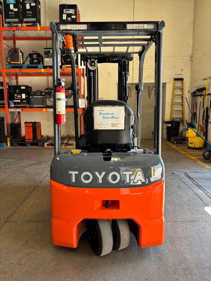 Used forklift for sale in Toronto | 2020 TOYOTA 3,000 LB 3-Wheel Electric Forklift | Model: 8FBE15U