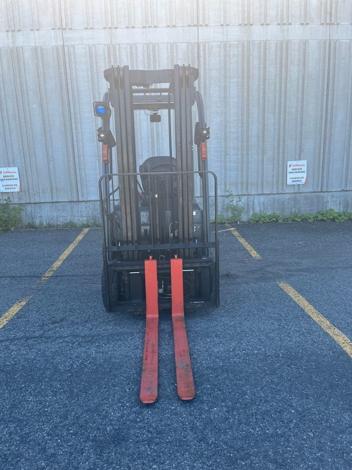 Used forklift for sale in Ottawa | 2019 TOYOTA 4,000 LB 3-Wheel Electric Forklift | Model: 8FBE20U