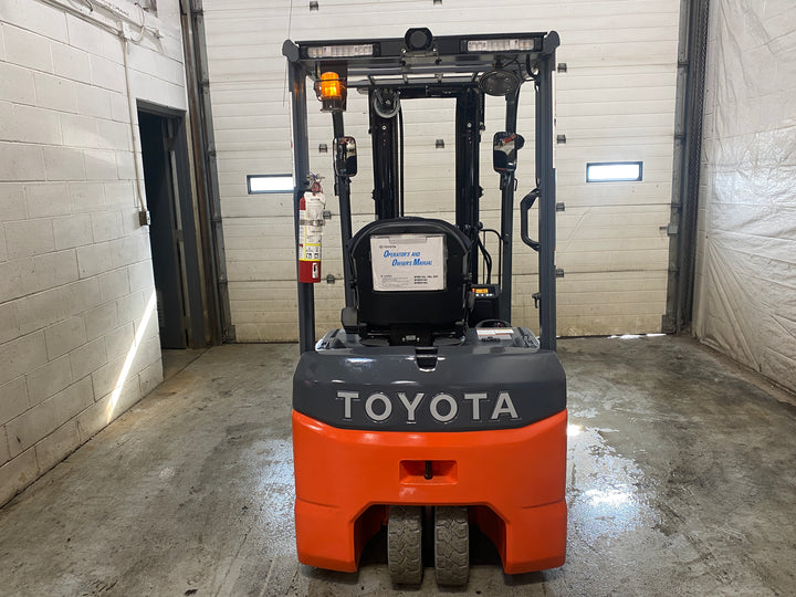 Used forklift for sale in Barrie | 2021 TOYOTA 3,000 LB 3-Wheel Electric Forklift | Model: 8FBE15U