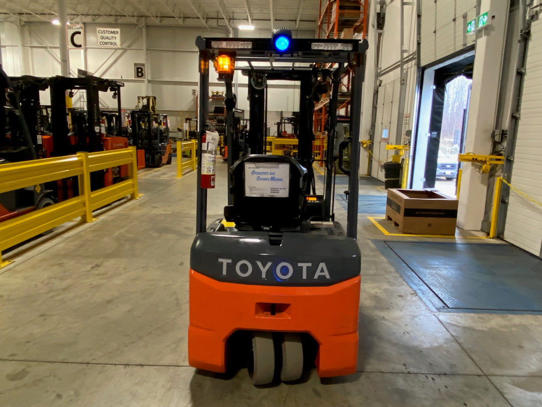 Used forklift for sale in Kitchener | 2023 TOYOTA 3,500 LB 3-Wheel Electric Forklift Longbox | Model: 8FBEH18U