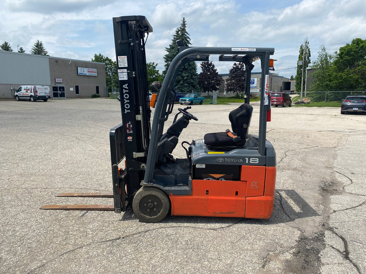 Used forklift for sale in Kitchener | 2019 TOYOTA 3,500 LB 3-Wheel Electric Forklift | Model: 8FBE18U