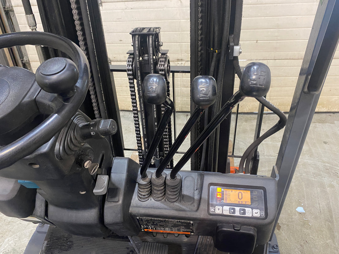 Used forklift for sale in Barrie | 2021 TOYOTA 3,500 LB 3-Wheel Electric Forklift | Model: 8FBE18U