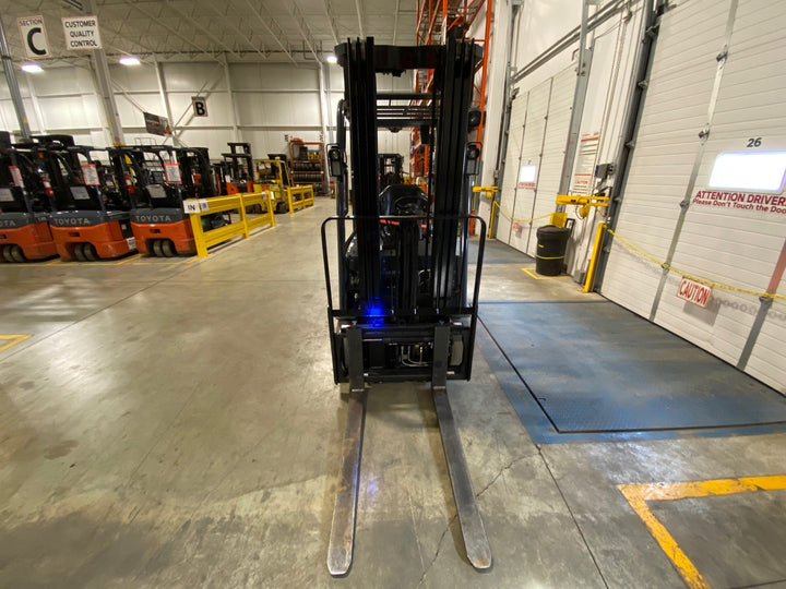 Used forklift for sale in Kitchener | 2023 TOYOTA 3,500 LB 3-Wheel Electric Forklift Longbox | Model: 8FBEH18U
