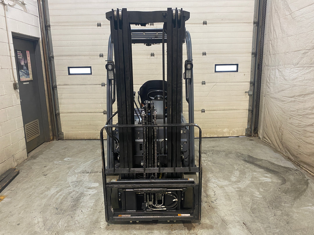 Used forklift for sale in Barrie | 2021 TOYOTA 3,500 LB 3-Wheel Electric Forklift | Model: 8FBE18U