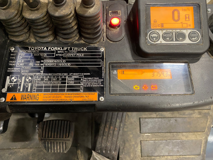 Used forklift for sale in Hamilton | 2019 TOYOTA 8,000 LB IC Cushion Forklift | Model: 8FGC35U