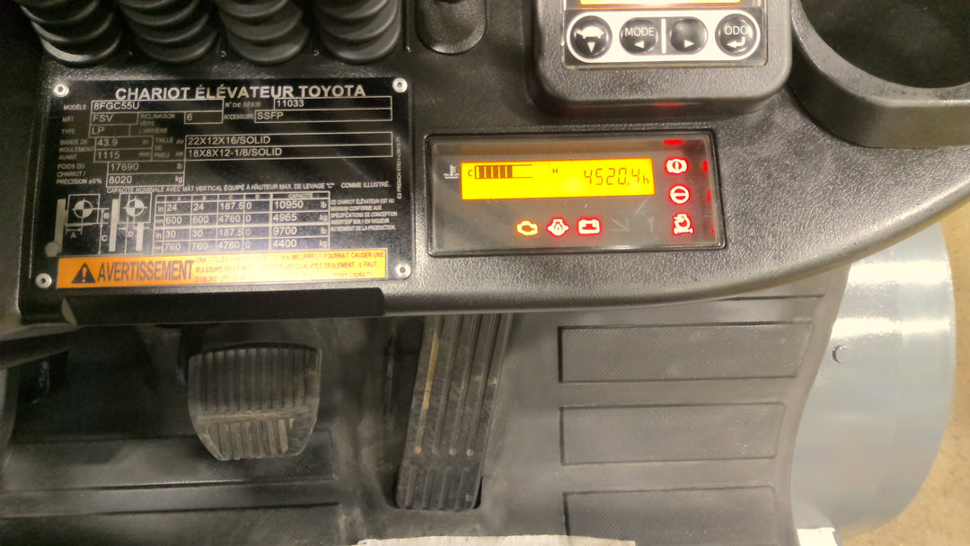 Used forklift for sale in Lachine | 2019 TOYOTA 12,000 LB IC Cushion Forklift | Model: 8FGC55U