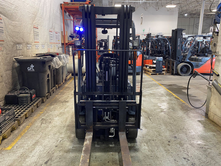 Used forklift for sale in Barrie | 2019 TOYOTA 3,500 LB 3-Wheel Electric Forklift | Model: 8FBE18U