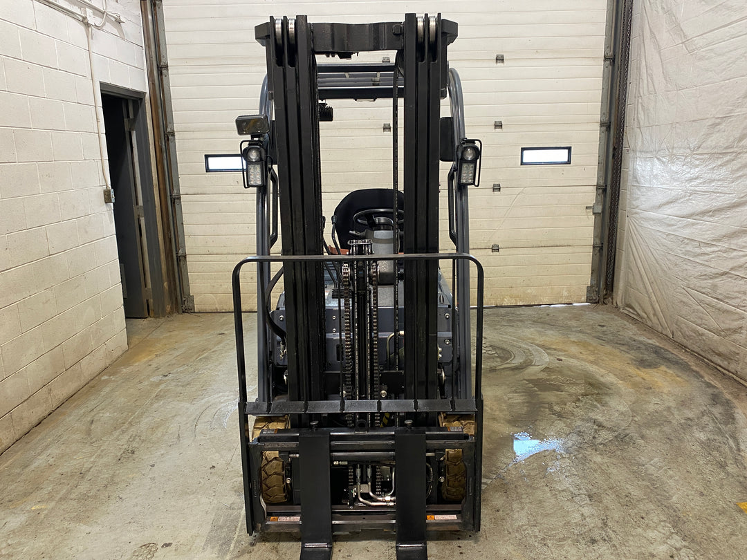 Used forklift for sale in Barrie | 2021 TOYOTA 3000 LB 3-Wheel Electric Forklift | Model: 8FBE15U