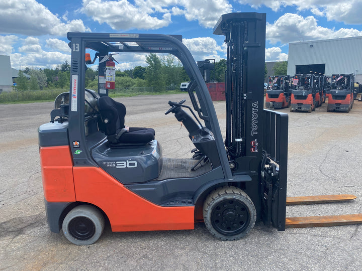 Used forklift for sale in Kitchener | 2021 TOYOTA 6,000 LB IC Cushion Forklift | Model: 8FGCU30