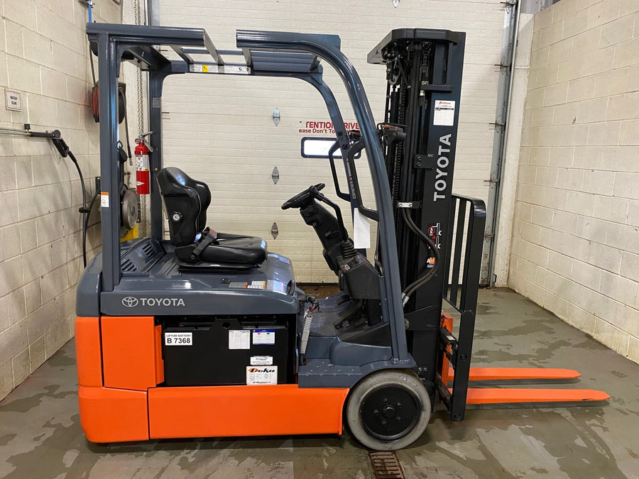 Used forklift for sale in Hamilton | 2021 TOYOTA 4,000 LB 3-Wheel Electric Forklift | Model: 8FBE20U