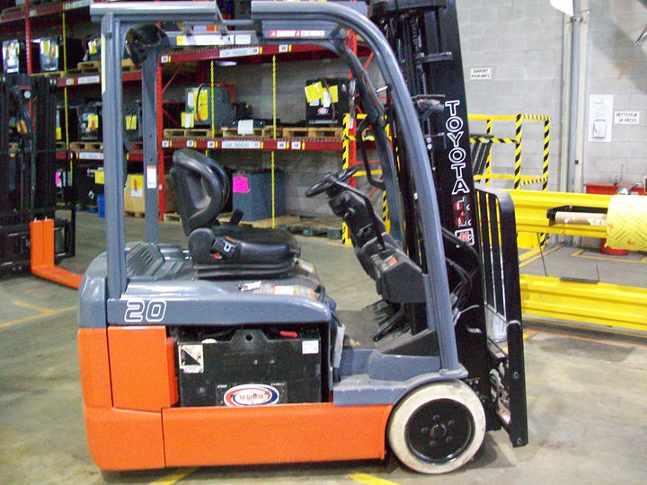 Used forklift for sale in Quebec | 2016 TOYOTA 4000 LB 3-Wheel Electric Forklift | Model: 8FBE20U