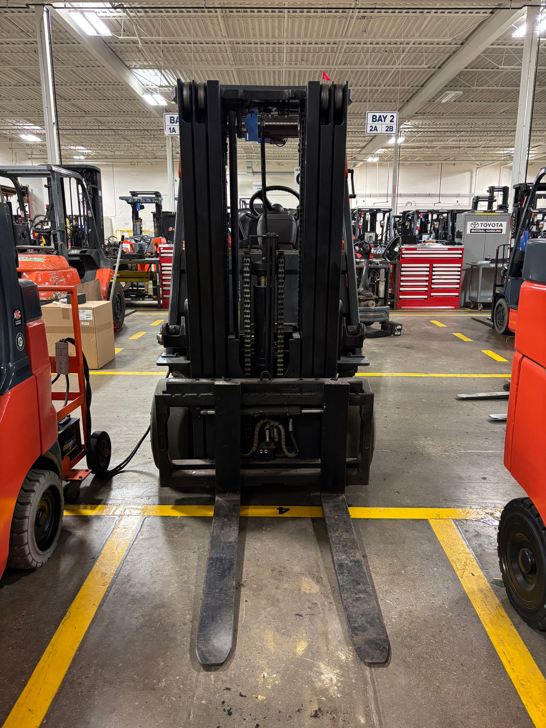 Used forklift for sale in Toronto | 2019 TOYOTA 8,000 LB Electric Cushion Forklift | Model: 7FBCU35