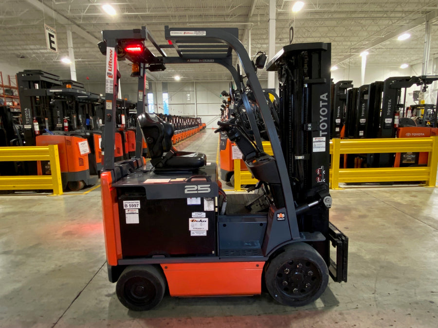 Used forklift for sale in Ajax | 2021 TOYOTA 5,000 LB Electric Cushion Forklift | Model: 8FBCU25