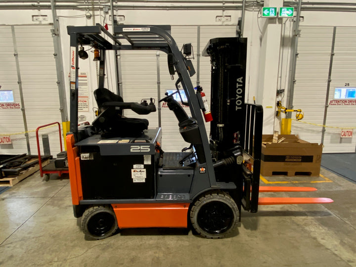 Used forklift for sale in Ajax | 2019 TOYOTA 5,000 LB Electric Cushion Forklift | Model: 8FBCU25