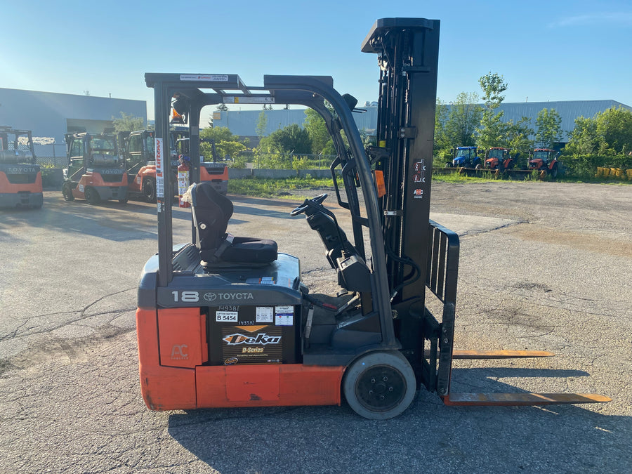Used forklift for sale in Kitchener | 2019 TOYOTA 3,500 LB 3-Wheel Electric Forklift | Model: 8FBE18U