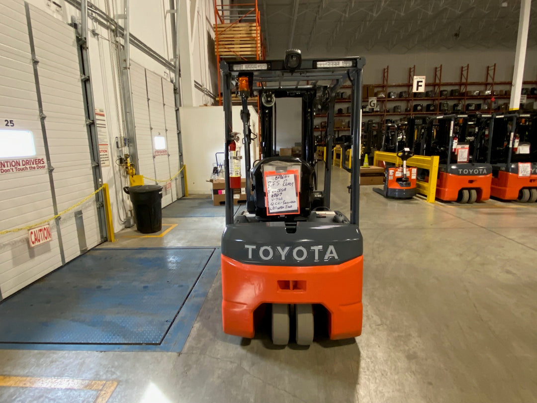 Used forklift for sale in Kitchener | 2023 TOYOTA 3,500 LB 3-Wheel Electric Forklift Longbox | Model: 8FBEH18U