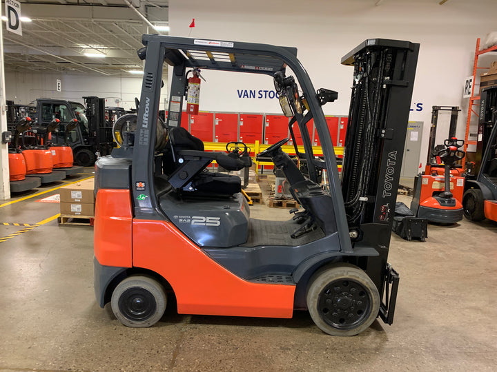 Used forklift for sale in Toronto | 2021 TOYOTA 5000 LB IC Cushion Forklift | Model: 8FGCU25