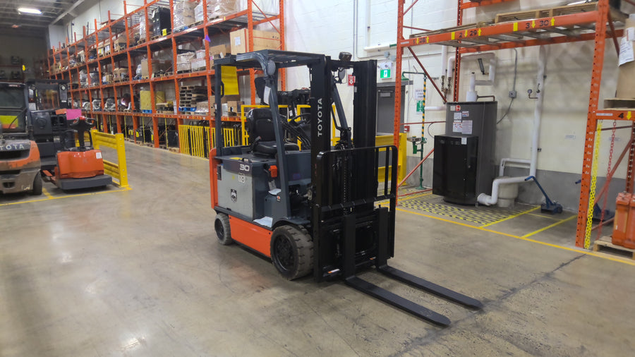 Used forklift for sale in Lachine | 2019 TOYOTA 6,000 LB Electric Cushion Forklift | Model: 8FBCU30