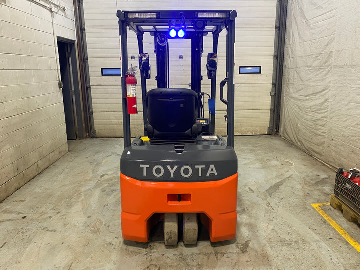 Used forklift for sale in Barrie | 2021 TOYOTA 4,000 LB 3-Wheel Electric Forklift | Model: 8FBE20U