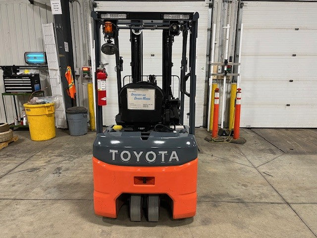 Used forklift for sale in London | 2022 TOYOTA 3,500 LB 3-Wheel Electric Forklift | Model: 8FBE18U