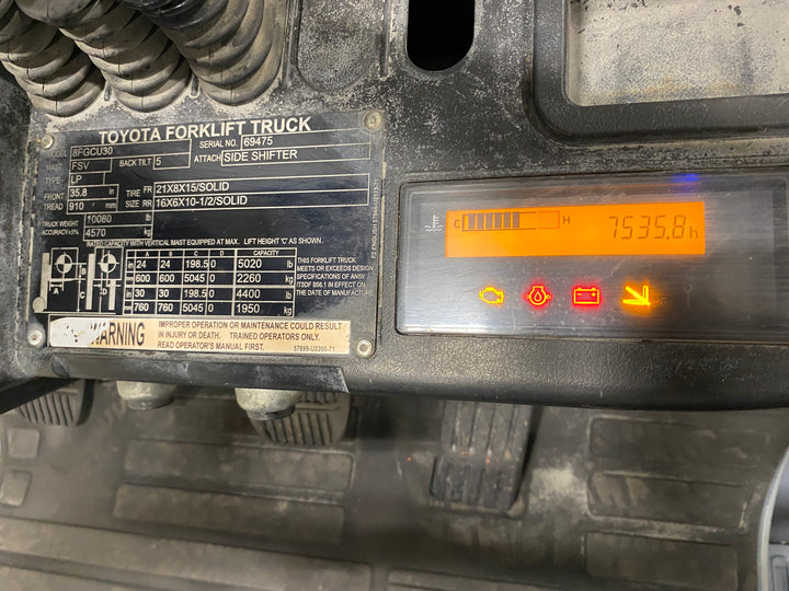 Used forklift for sale in Hamilton | 2019 TOYOTA 6,000 LB IC Cushion Forklift | Model: 8FGCU30