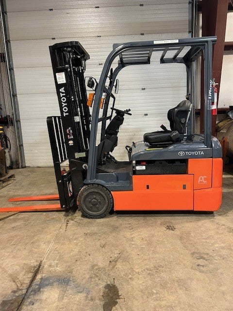 Used forklift for sale in Moncton | 2020 TOYOTA 4,000 LB 3-Wheel Electric Forklift | Model: 8FBE20U