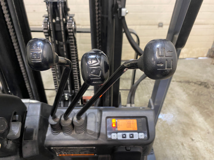 Used forklift for sale in Barrie | 2021 TOYOTA 3,500 LB 3-Wheel Electric Forklift | Model: 8FBE18U