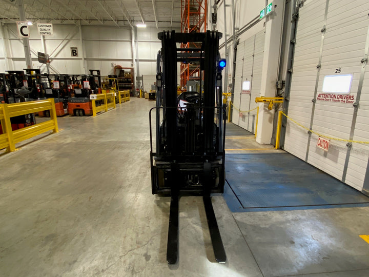 Used forklift for sale in Kitchener | 2023 TOYOTA 3,500 LB 3-Wheel Electric Forklift Longbox | Model: 8FBEH18U