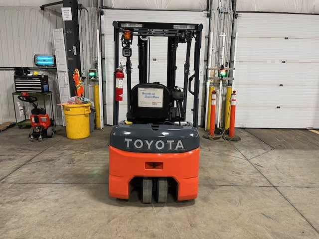 Used forklift for sale in London | 2022 TOYOTA 3,500 LB 3-Wheel Electric Forklift | Model: 8FBE18U