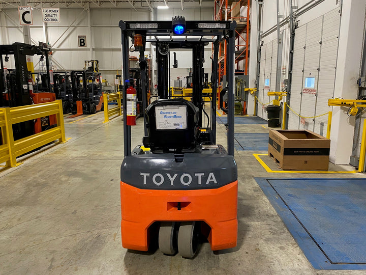 Used forklift for sale in Kitchener | 2023 TOYOTA 3,500 LB 3-Wheel Electric Forklift Longbox | Model: 8FBEH18U