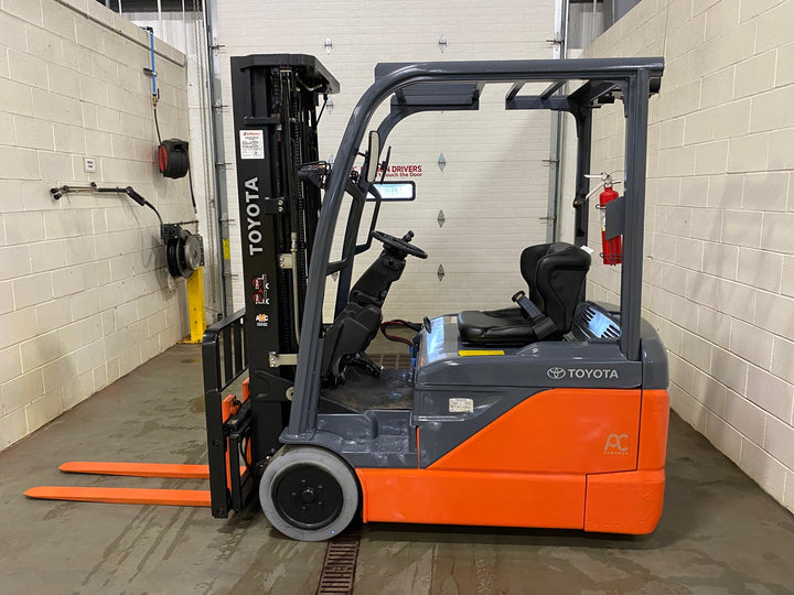 Used forklift for sale in Hamilton | 2021 TOYOTA 4,000 LB 3-Wheel Electric Forklift | Model: 8FBE20U