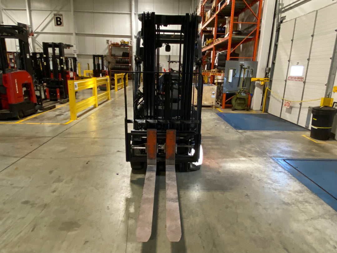 Used forklift for sale in Ajax | 2022 TOYOTA 4,000 LB 3-Wheel Electric Forklift | Model: 8FBE20U