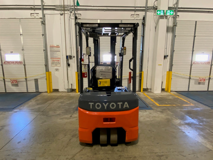 Used forklift for sale in Ajax | 2020 TOYOTA 4000 LB 3-Wheel Electric Forklift | Model: 8FBE20U