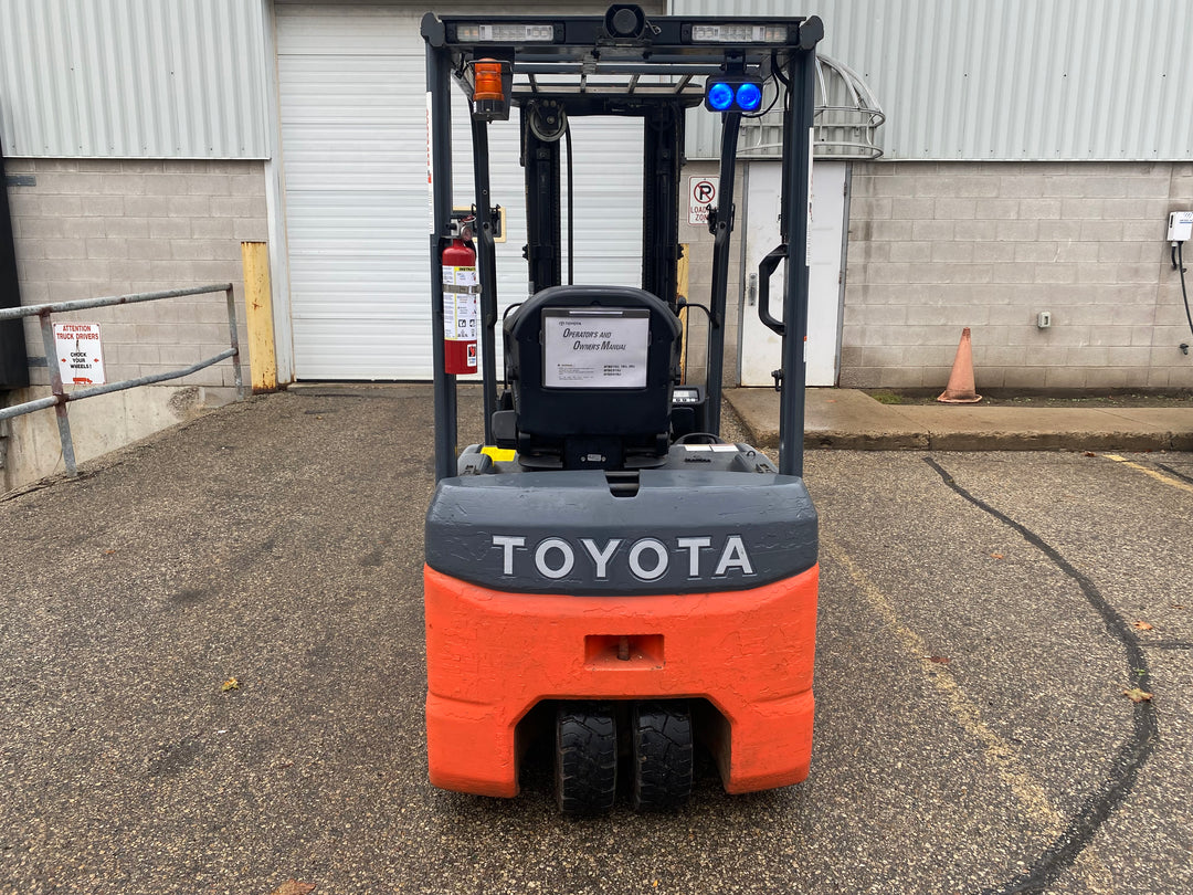 Used forklift for sale in Kitchener | 2019 TOYOTA 4,000 LB 3-Wheel Electric Forklift | Model: 8FBE20U