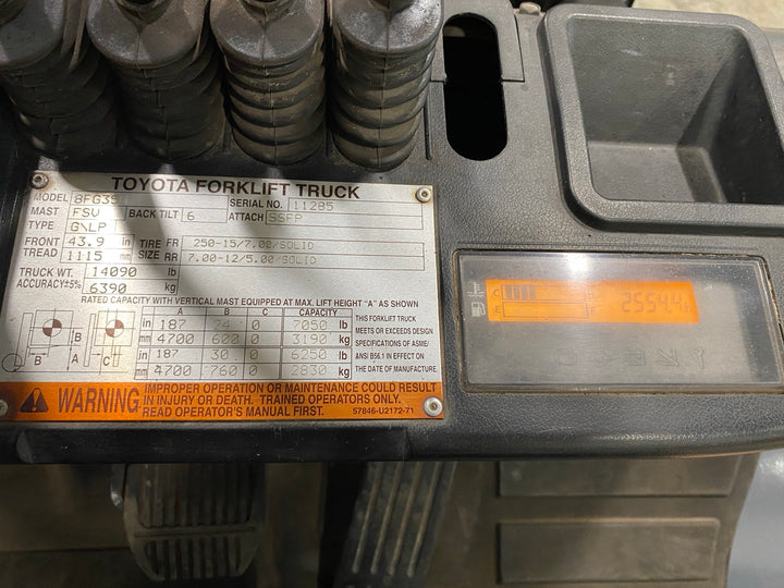 Used forklift for sale in Hamilton | 2015 TOYOTA 8,000 LB IC Pneumatic Forklift | Model: 8FG35U