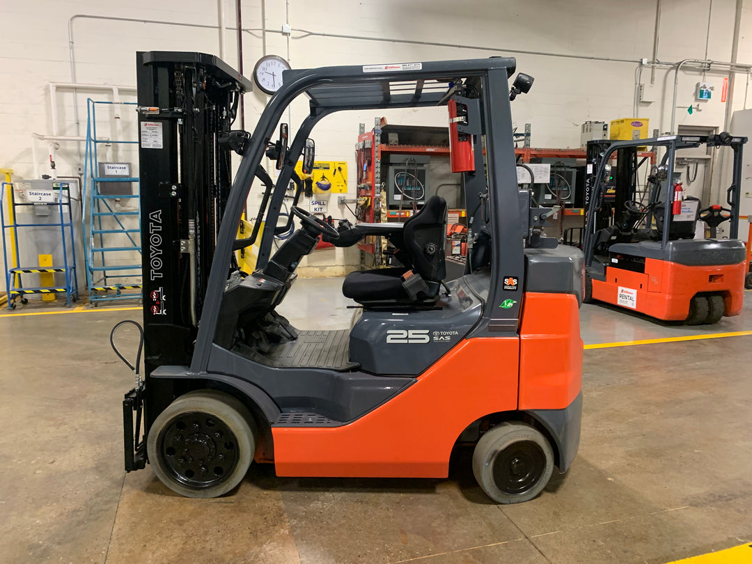 Used forklift for sale in Toronto | 2021 TOYOTA 5000 LB IC Cushion Forklift | Model: 8FGCU25