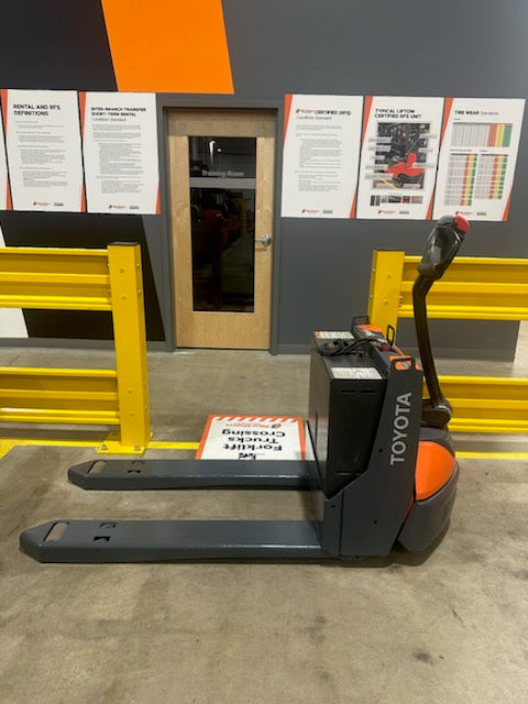 Used forklift for sale in Vermont | 2019 Toyota Toyota Electric walk behind pallet jack with onboard 110VAC charger. | Model: 8HBW23 