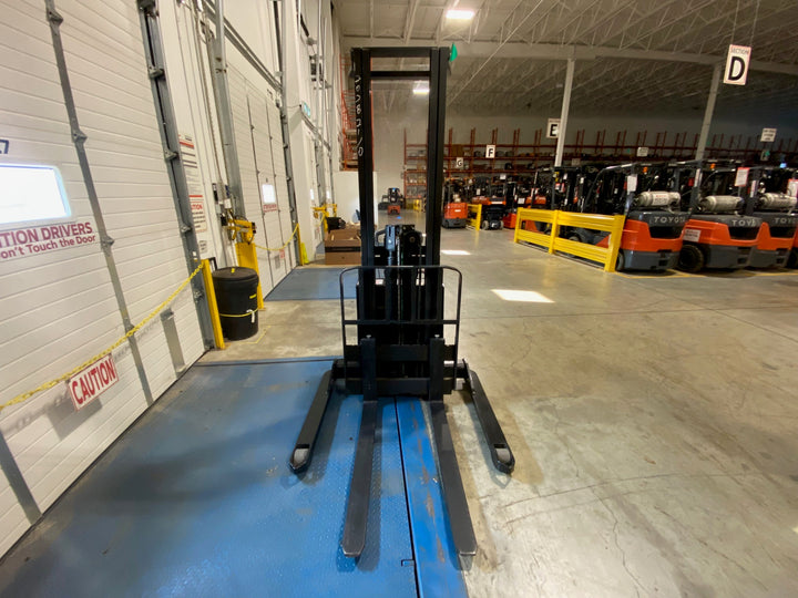 Used forklift for sale in Ajax | 2019 TOYOTA 2,500 LB Electric Walkie Straddle Stacker | Model: 8BWS132F43