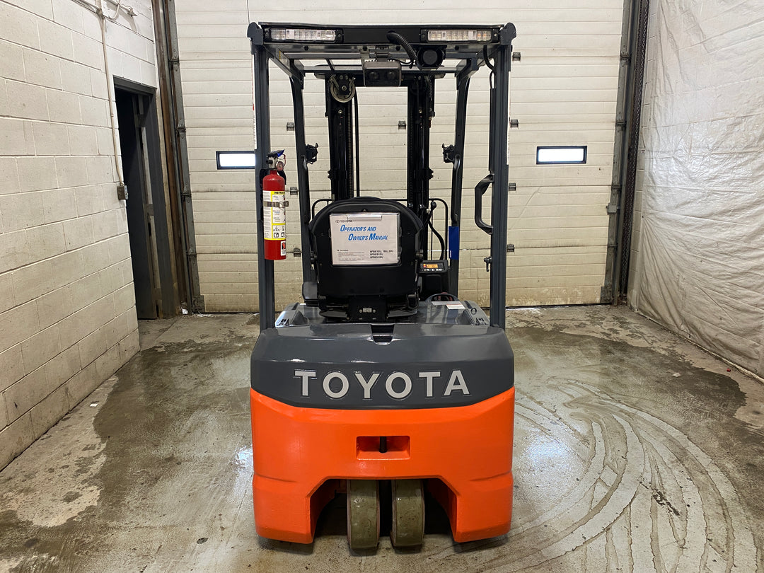 Used forklift for sale in Barrie | 2021 TOYOTA 4,000 LB 3-Wheel Electric Forklift | Model: 8FBE20U