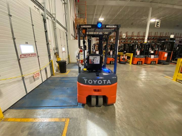 Used forklift for sale in Kitchener | 2023 TOYOTA 3,500 LB 3-Wheel Electric Forklift Longbox | Model: 8FBEH18U