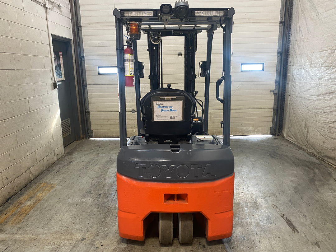 Used forklift for sale in Barrie | 2021 TOYOTA 3,500 LB 3-Wheel Electric Forklift | Model: 8FBE18U